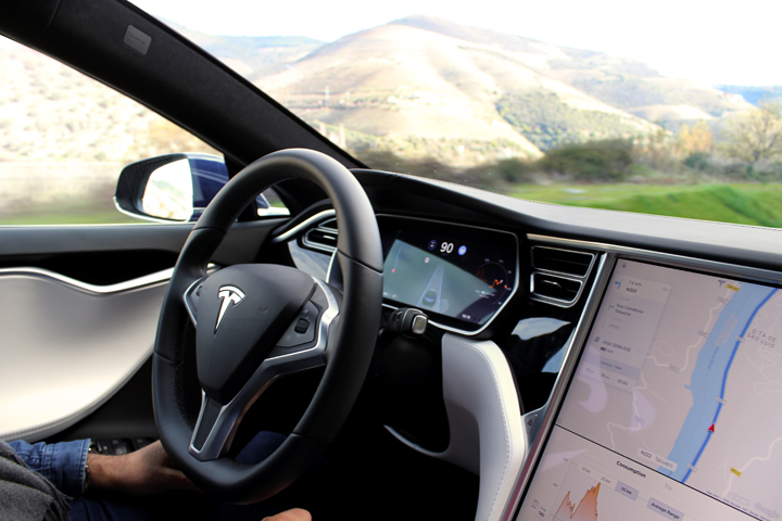 Douro Valley in a Tesla